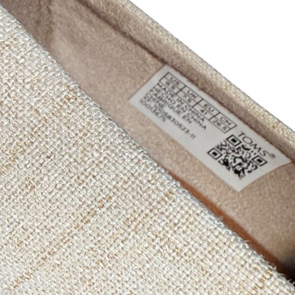TOMS Classic Wedge Women's Sandal Size 9.5 Beige Natural Classic Jacquard - Picture 5 of 5